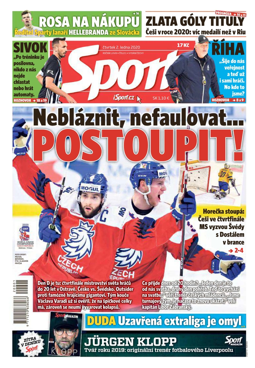 E-magazín Sport - 2.1.2020 - CZECH NEWS CENTER a. s.