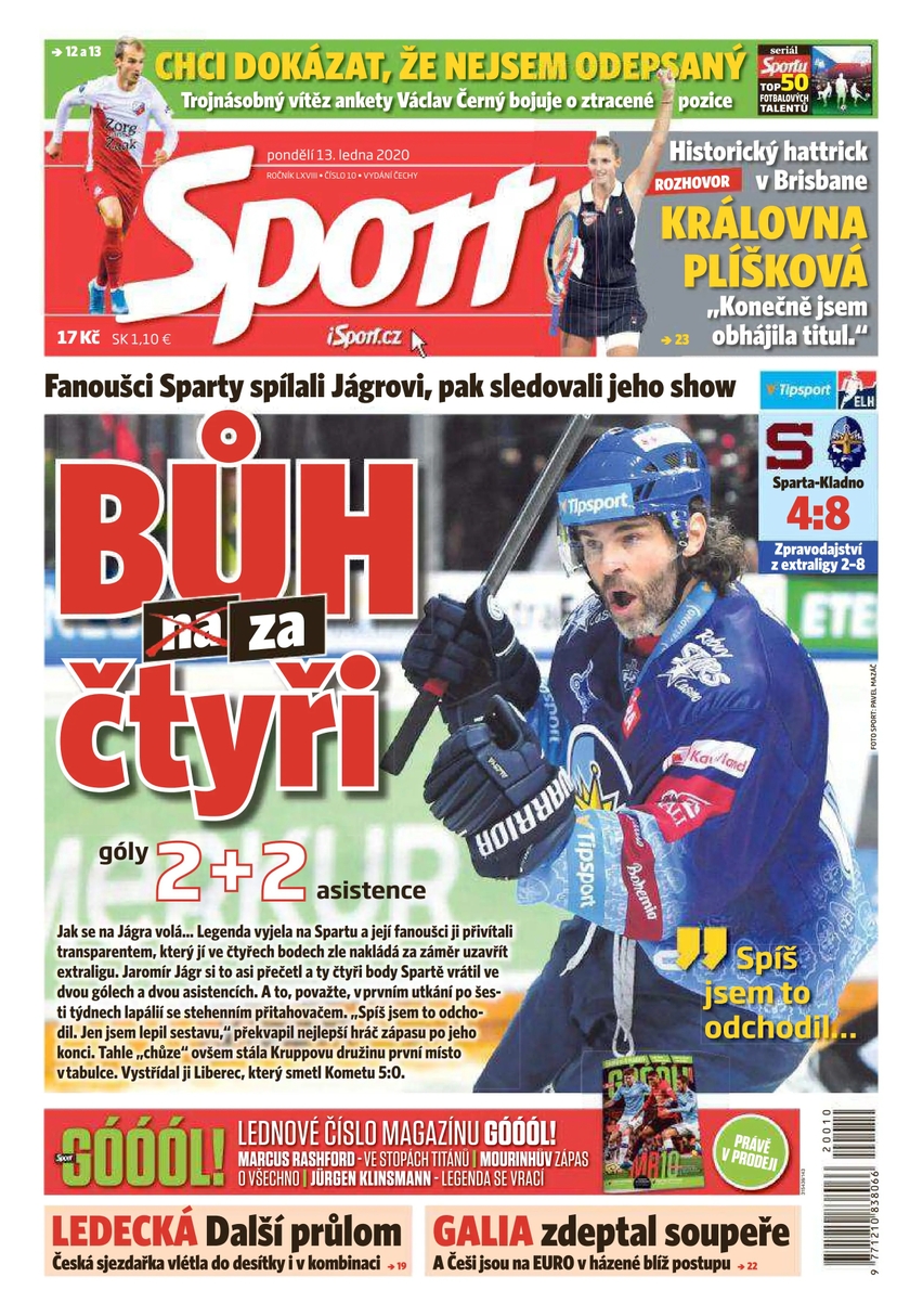 E-magazín Sport - 13.1.2020 - CZECH NEWS CENTER a. s.