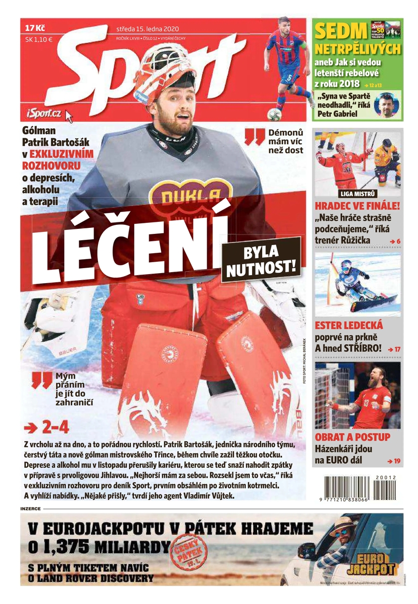 E-magazín Sport - 15.1.2020 - CZECH NEWS CENTER a. s.