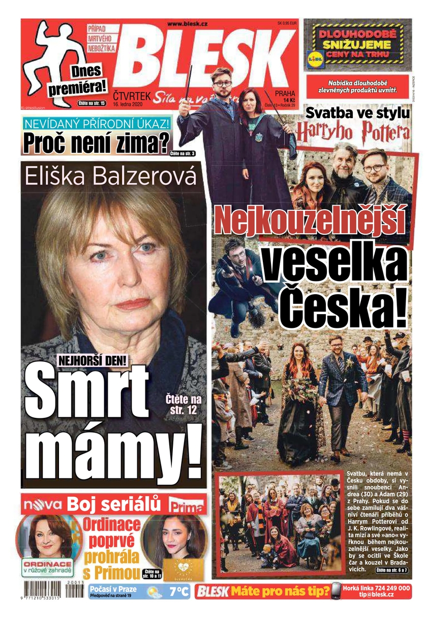 E-magazín BLESK - 16.1.2020 - CZECH NEWS CENTER a. s.