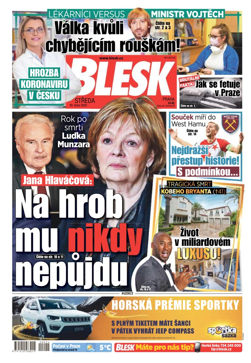 E-magazín BLESK - 29.1.2020 - CZECH NEWS CENTER a. s.