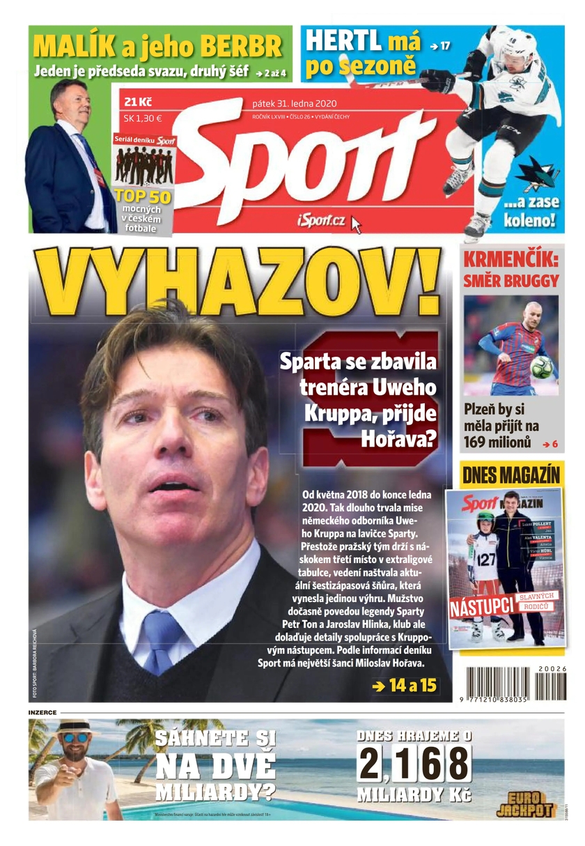 E-magazín Sport - 31.1.2020 - CZECH NEWS CENTER a. s.