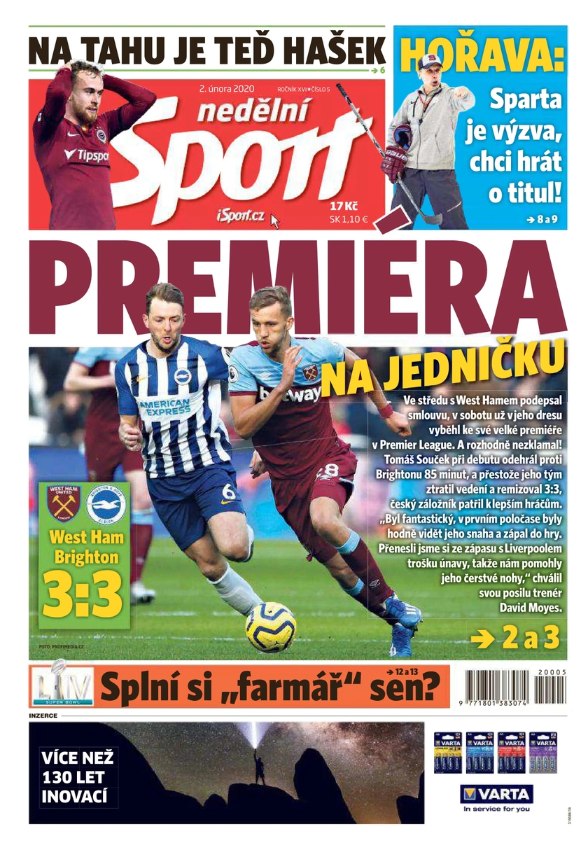 E-magazín nedělní Sport - 5/2020 - CZECH NEWS CENTER a. s.