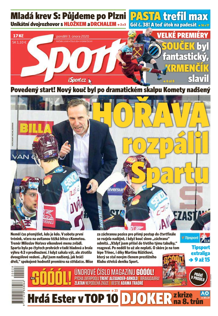 E-magazín Sport - 3.2.2020 - CZECH NEWS CENTER a. s.