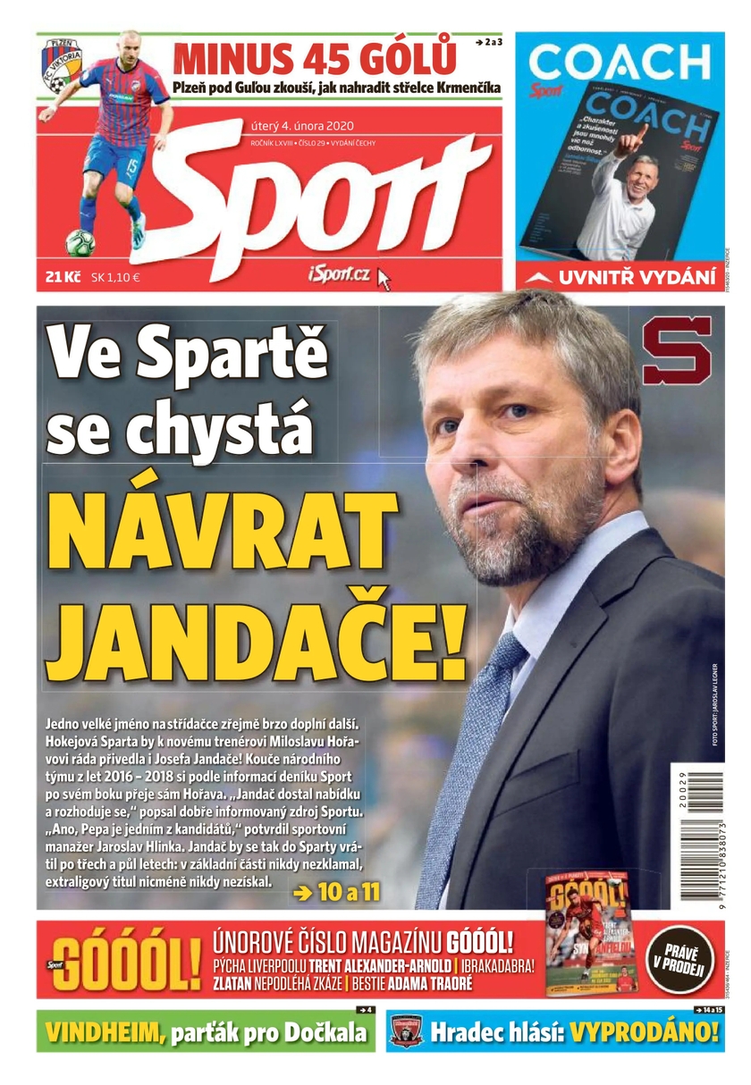 E-magazín Sport - 4.2.2020 - CZECH NEWS CENTER a. s.