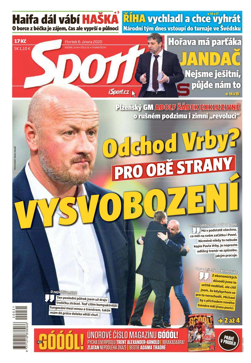 E-magazín Sport - 6.2.2020 - CZECH NEWS CENTER a. s.