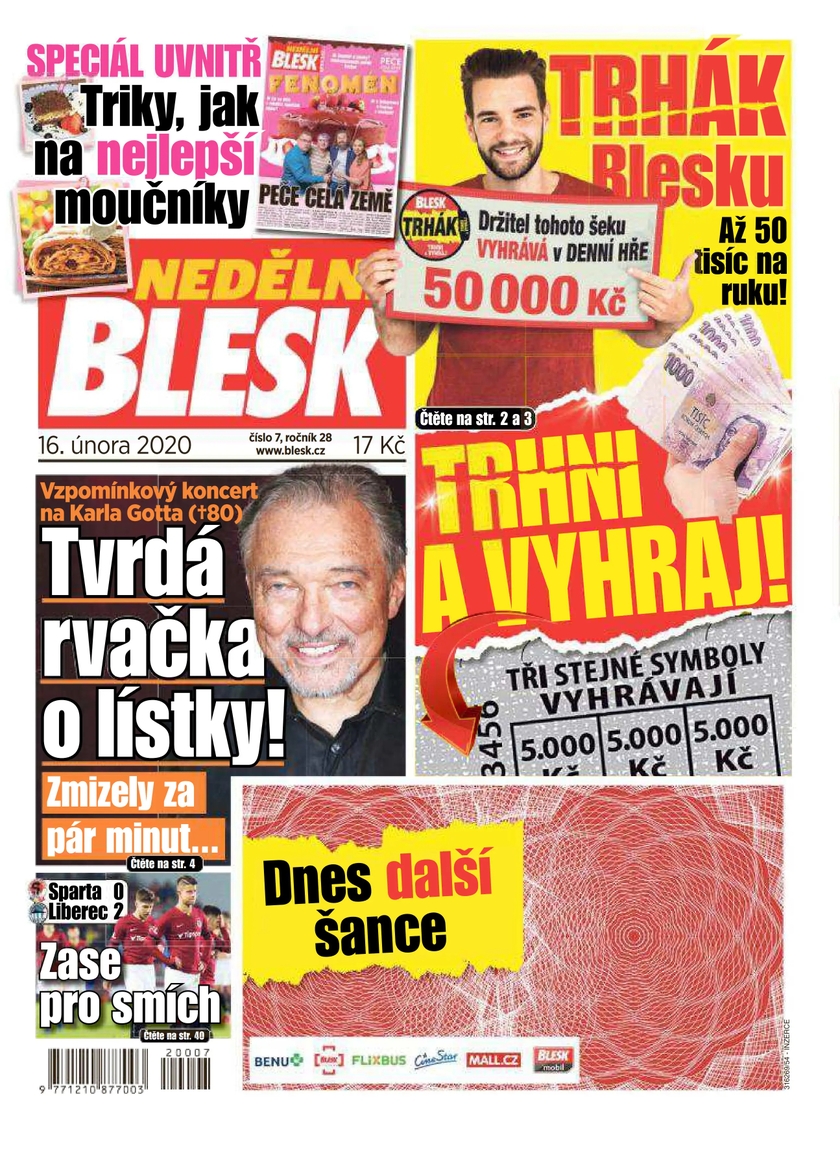 E-magazín NEDĚLNÍ BLESK - 7/2020 - CZECH NEWS CENTER a. s.