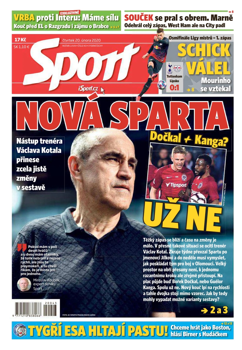 E-magazín Sport - 20.2.2020 - CZECH NEWS CENTER a. s.