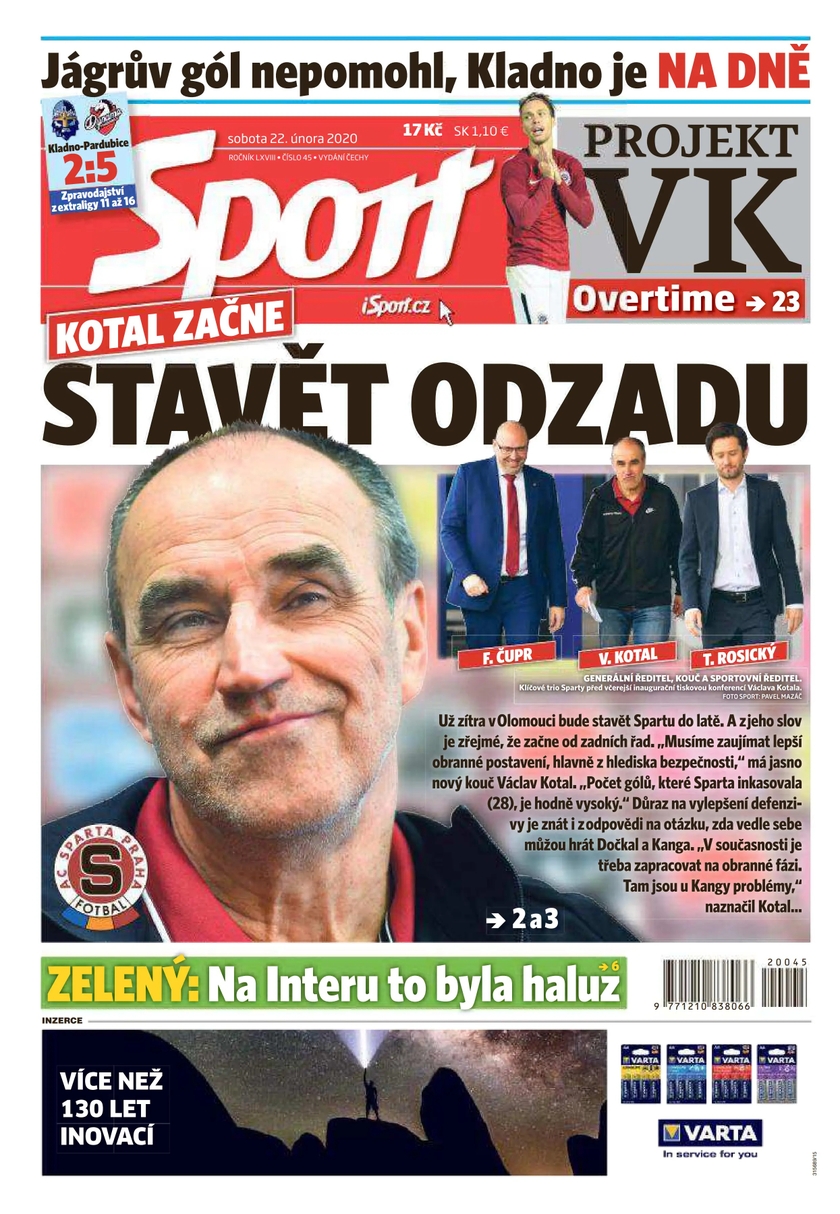 E-magazín Sport - 22.2.2020 - CZECH NEWS CENTER a. s.