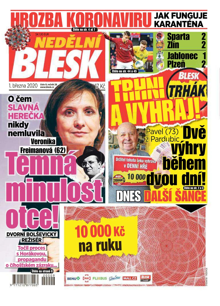E-magazín NEDĚLNÍ BLESK - 9/2020 - CZECH NEWS CENTER a. s.