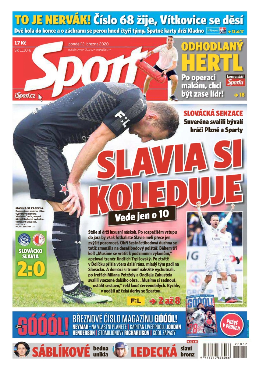 E-magazín Sport - 2.3.2020 - CZECH NEWS CENTER a. s.