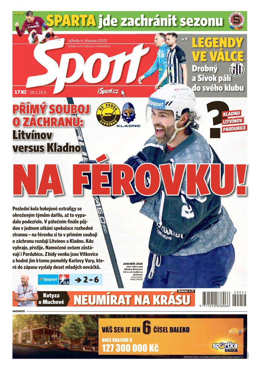 E-magazín Sport - 4.3.2020 - CZECH NEWS CENTER a. s.
