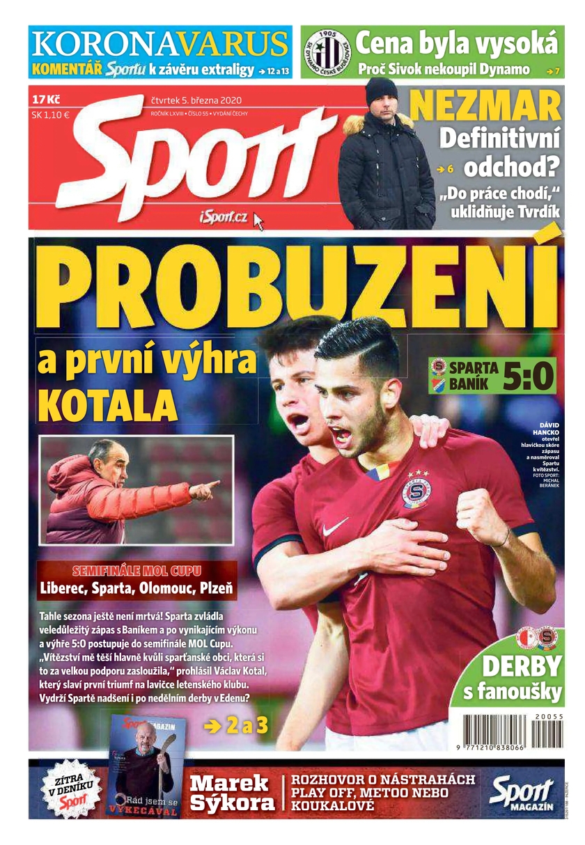 E-magazín Sport - 5.3.2020 - CZECH NEWS CENTER a. s.