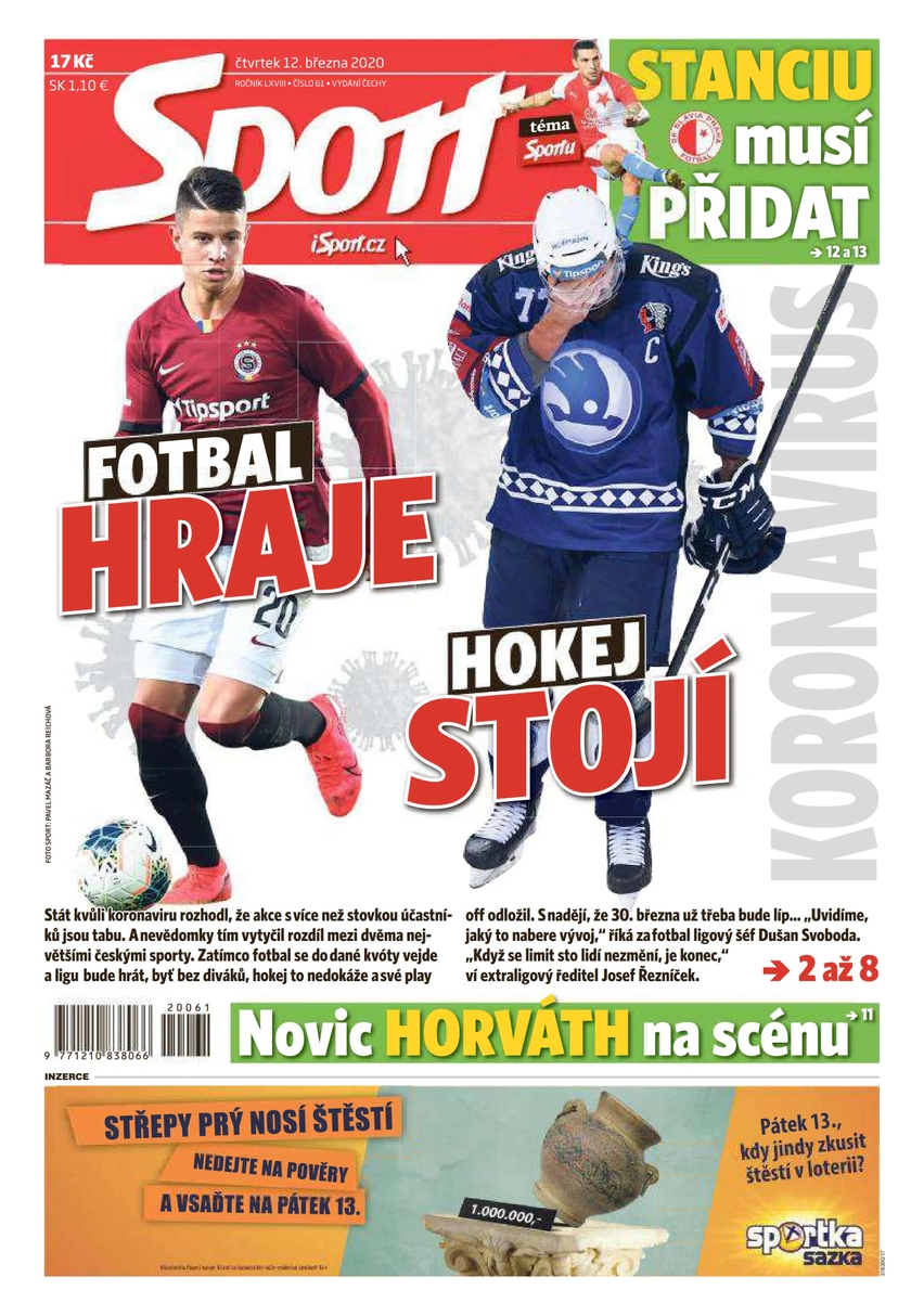 E-magazín Sport - 12.3.2020 - CZECH NEWS CENTER a. s.