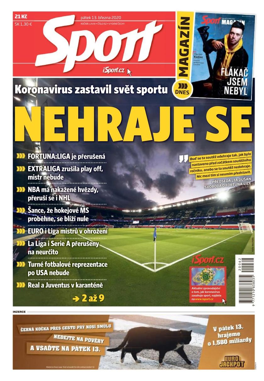E-magazín Sport - 13.3.2020 - CZECH NEWS CENTER a. s.