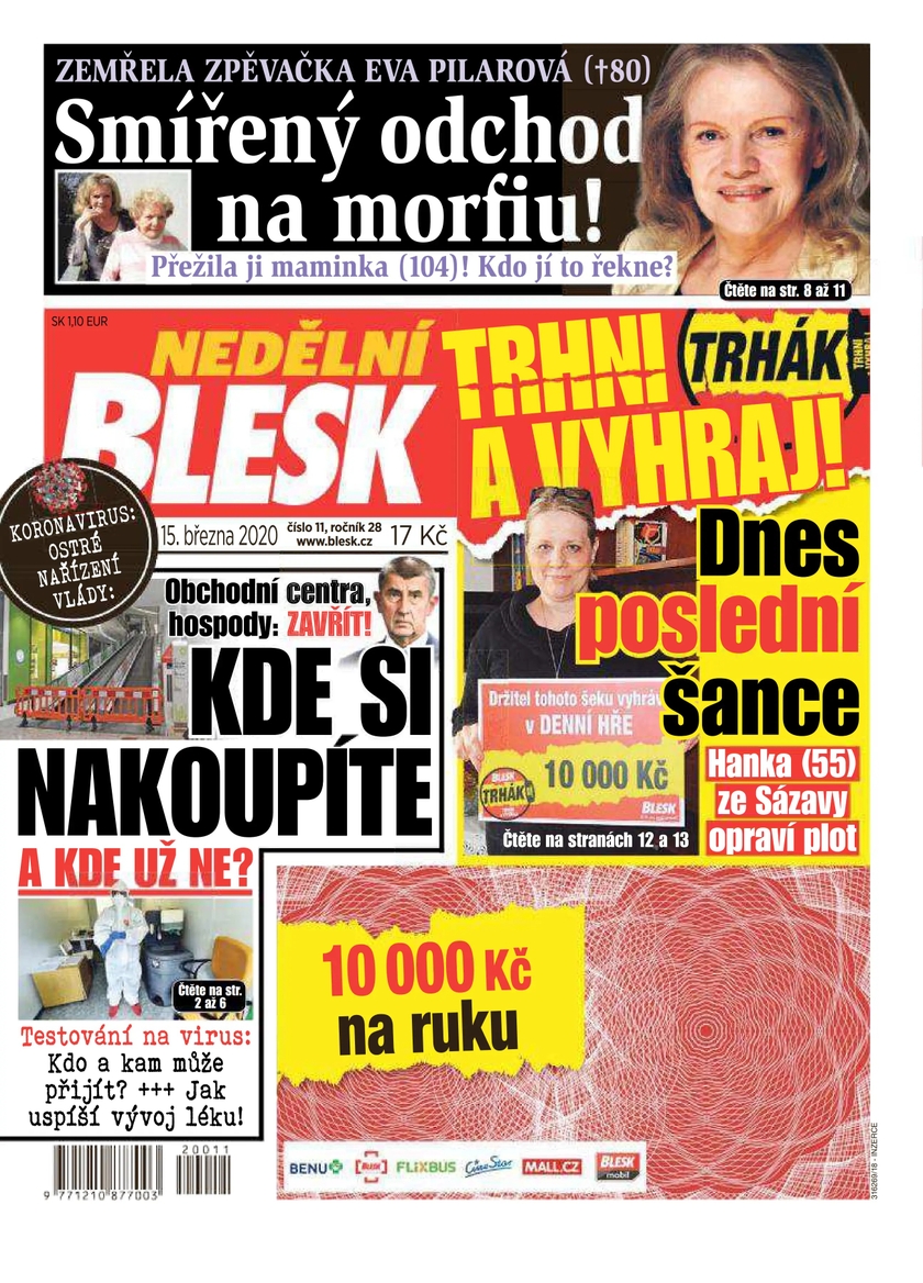 E-magazín NEDĚLNÍ BLESK - 11/2020 - CZECH NEWS CENTER a. s.