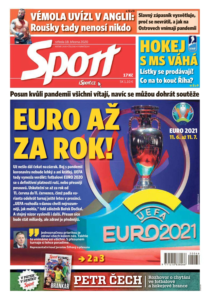 E-magazín Sport - 18.3.2020 - CZECH NEWS CENTER a. s.