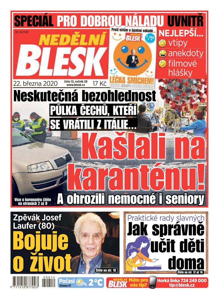 E-magazín NEDĚLNÍ BLESK - 12/2020 - CZECH NEWS CENTER a. s.