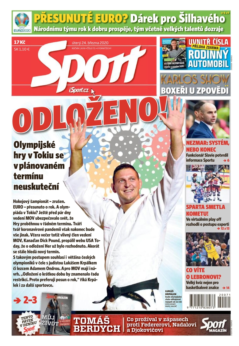 E-magazín Sport - 24.3.2020 - CZECH NEWS CENTER a. s.
