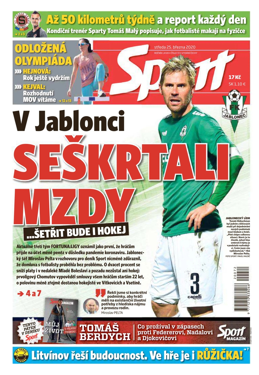 E-magazín Sport - 25.3.2020 - CZECH NEWS CENTER a. s.