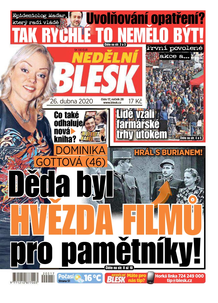 E-magazín NEDĚLNÍ BLESK - 17/2020 - CZECH NEWS CENTER a. s.