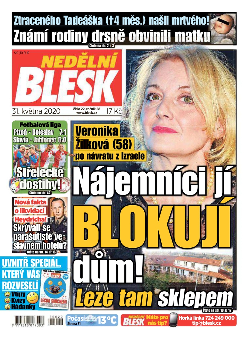 E-magazín NEDĚLNÍ BLESK - 22/2020 - CZECH NEWS CENTER a. s.