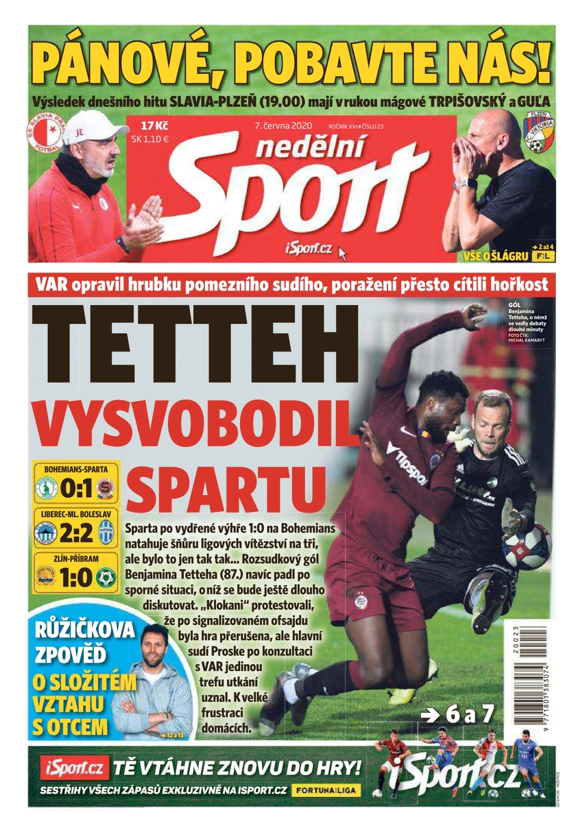 E-magazín nedělní Sport - 23/2020 - CZECH NEWS CENTER a. s.