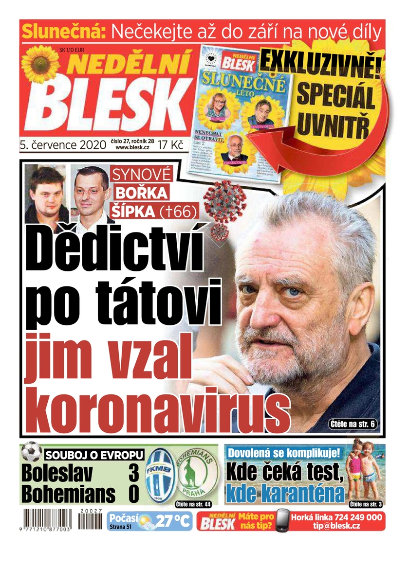 E-magazín NEDĚLNÍ BLESK - 27/2020 - CZECH NEWS CENTER a. s.