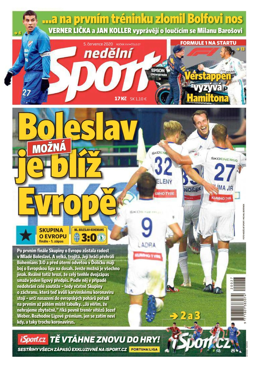 E-magazín nedělní Sport - 27/2020 - CZECH NEWS CENTER a. s.