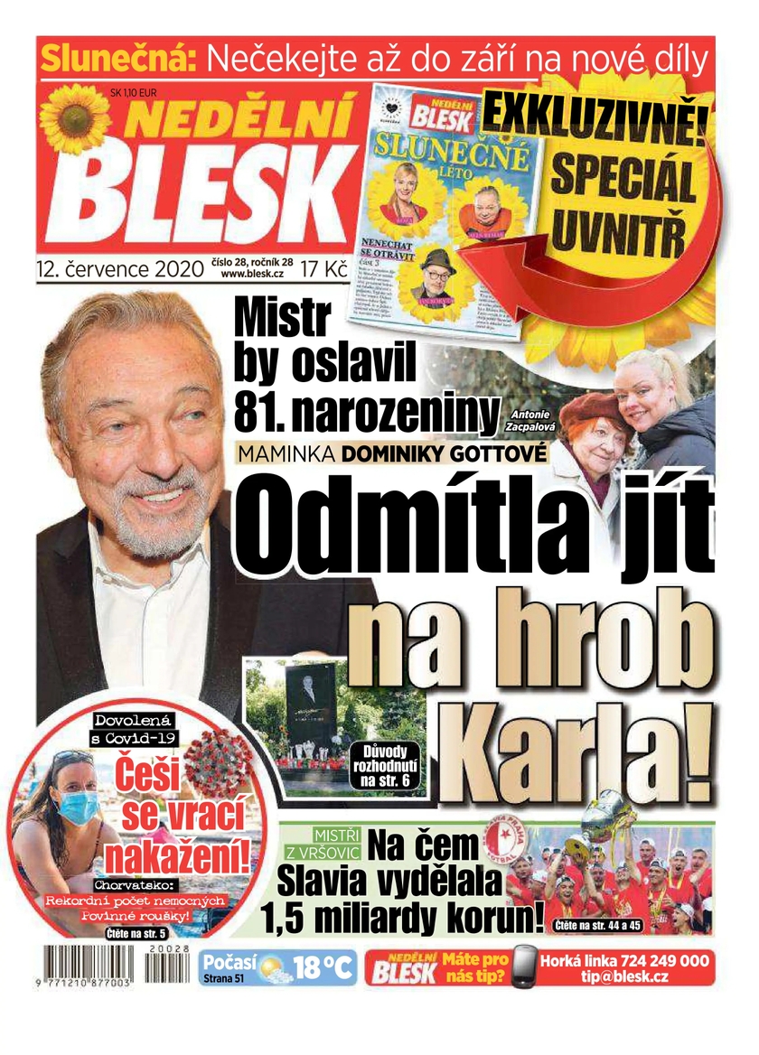 E-magazín NEDĚLNÍ BLESK - 28/2020 - CZECH NEWS CENTER a. s.