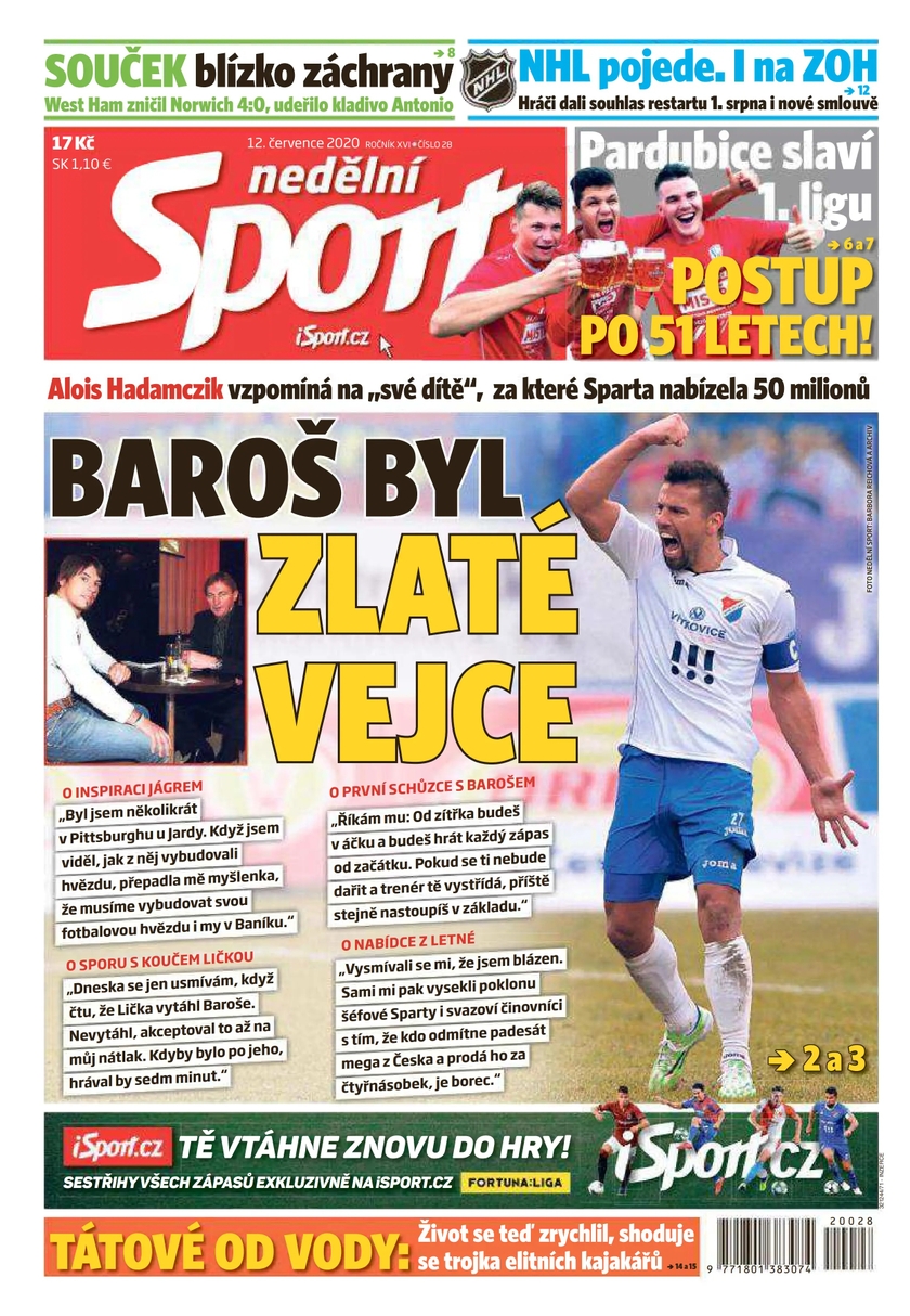 E-magazín nedělní Sport - 28/2020 - CZECH NEWS CENTER a. s.