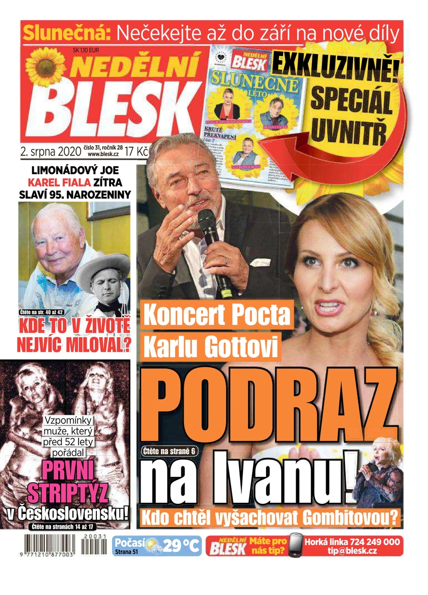 E-magazín NEDĚLNÍ BLESK - 31/2020 - CZECH NEWS CENTER a. s.