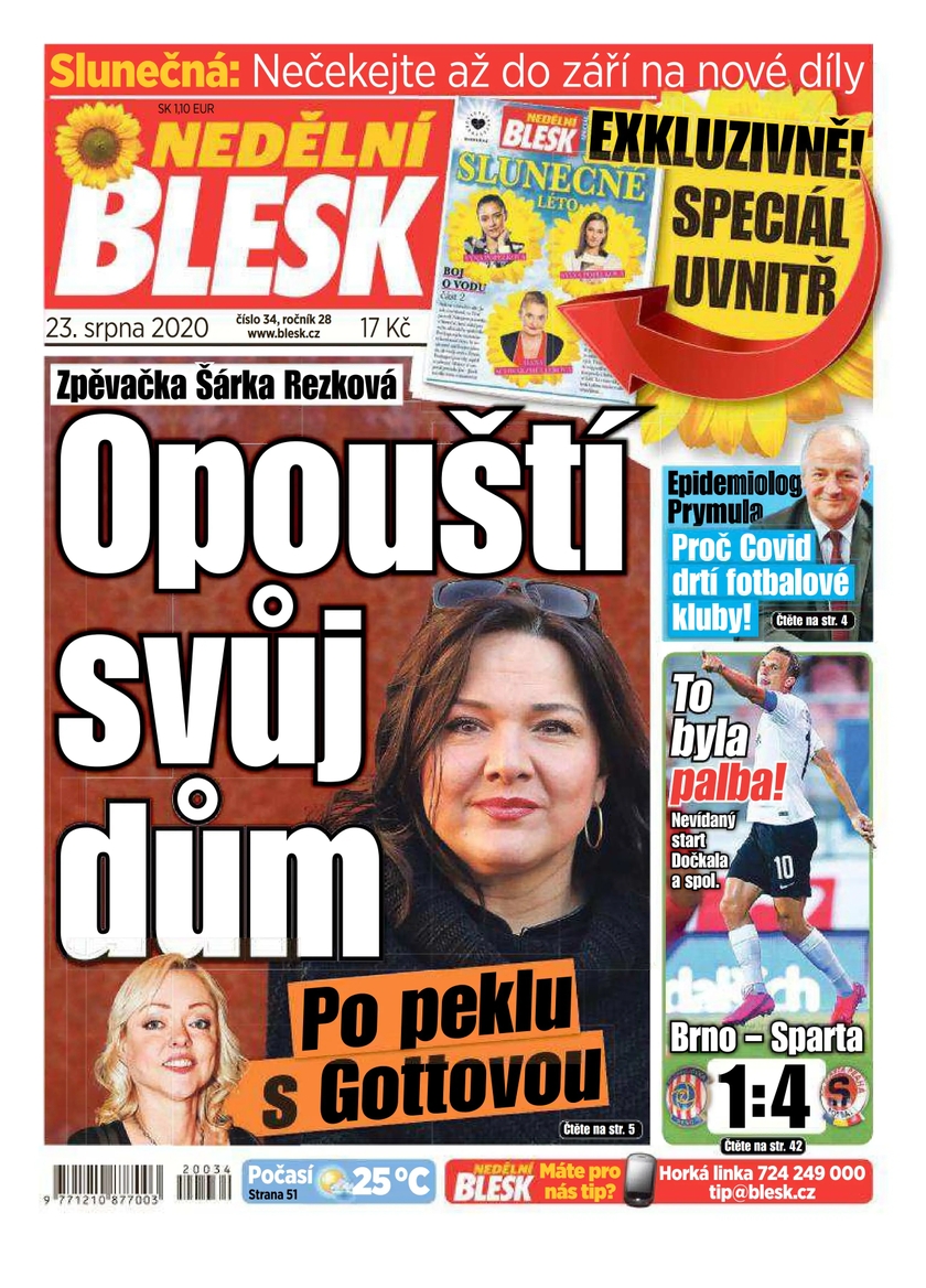 E-magazín NEDĚLNÍ BLESK - 34/2020 - CZECH NEWS CENTER a. s.