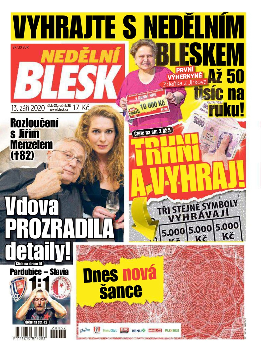 E-magazín NEDĚLNÍ BLESK - 37/2020 - CZECH NEWS CENTER a. s.