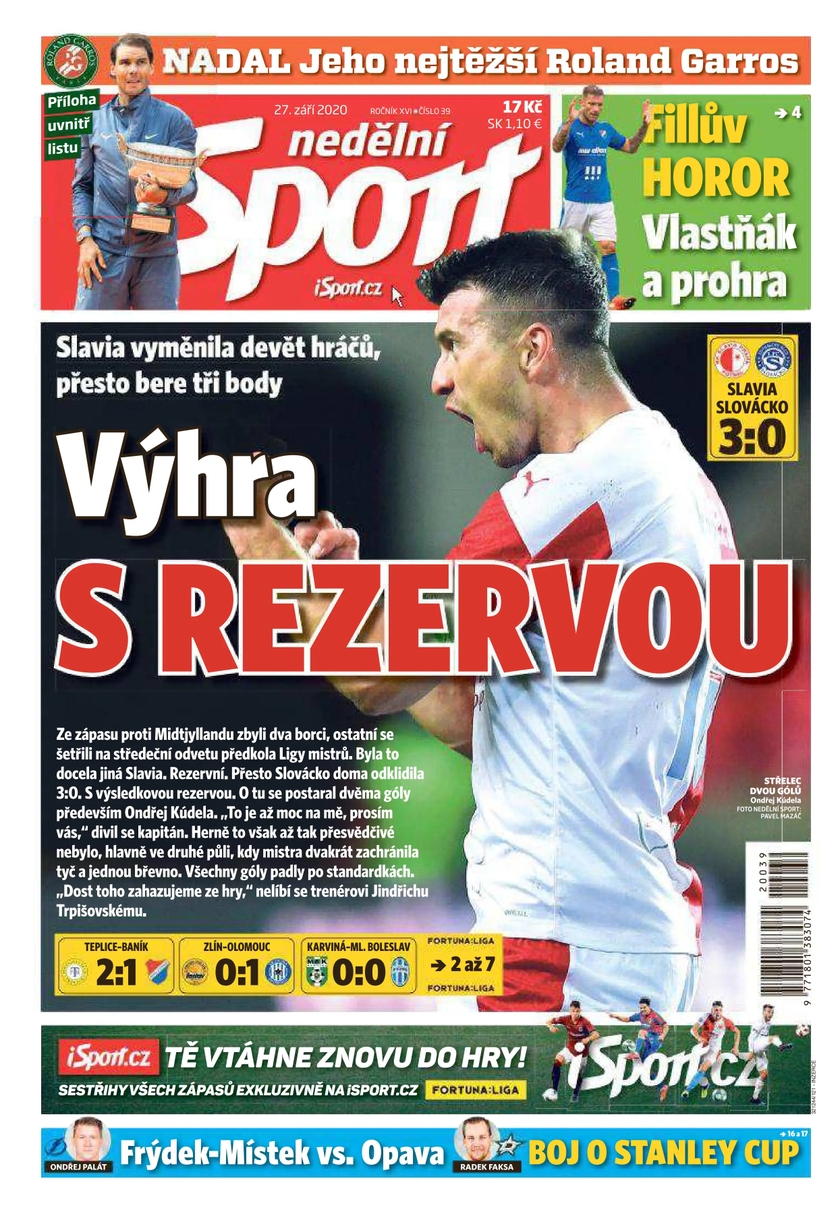 E-magazín nedělní Sport - 39/2020 - CZECH NEWS CENTER a. s.