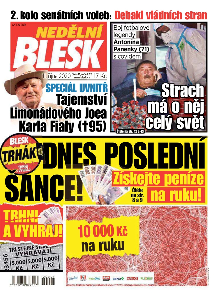 E-magazín NEDĚLNÍ BLESK - 41/2020 - CZECH NEWS CENTER a. s.