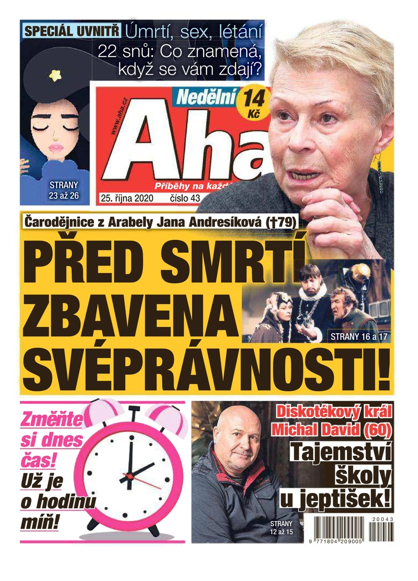 E-magazín Nedělní Aha! - 43/2020 - CZECH NEWS CENTER a. s.