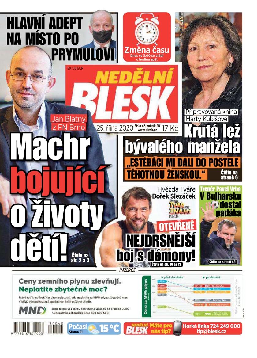 E-magazín NEDĚLNÍ BLESK - 43/2020 - CZECH NEWS CENTER a. s.