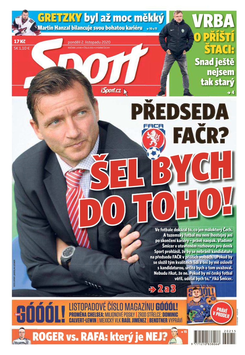 E-magazín Sport - 2.11.2020 - CZECH NEWS CENTER a. s.