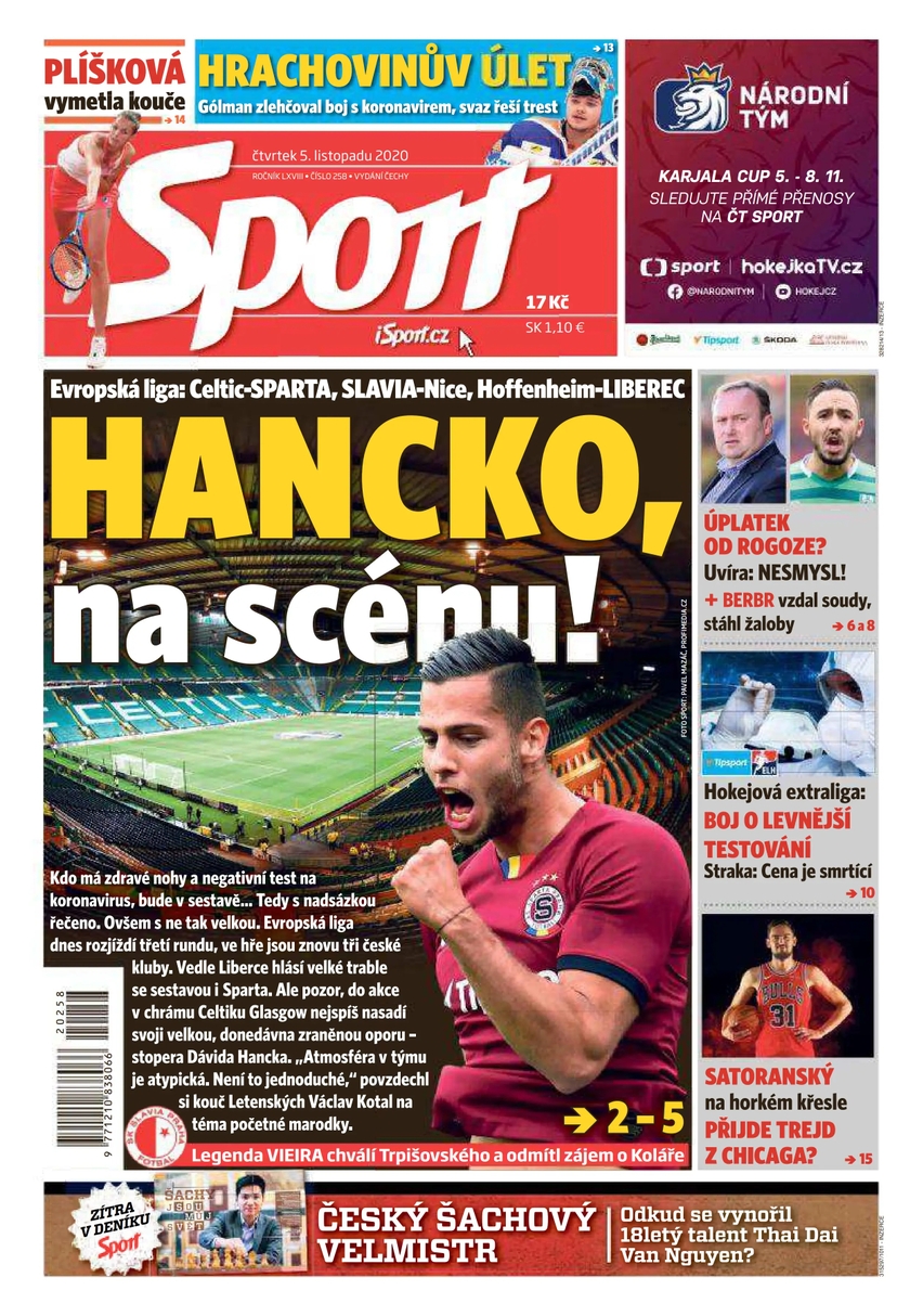 E-magazín Sport - 5.11.2020 - CZECH NEWS CENTER a. s.