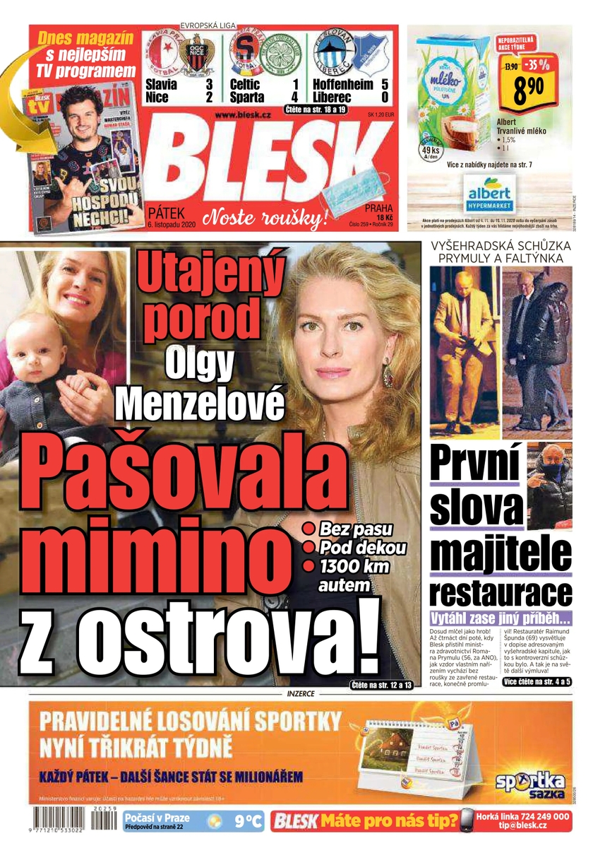 E-magazín BLESK - 6.11.2020 - CZECH NEWS CENTER a. s.