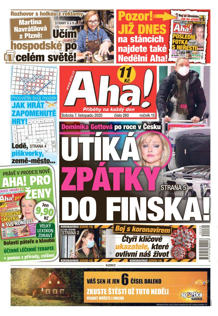 E-magazín Aha! - 7.11.2020 - CZECH NEWS CENTER a. s.