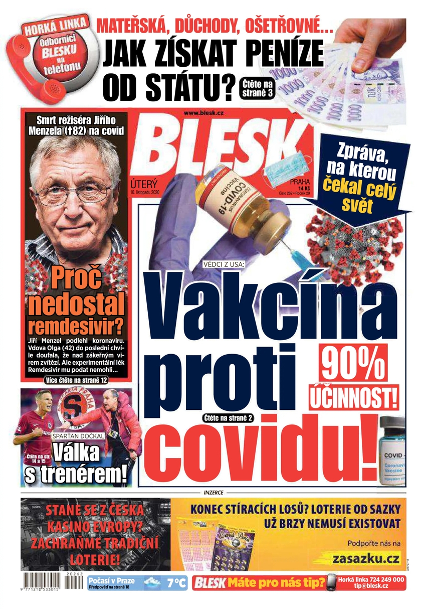 E-magazín BLESK - 10.11.2020 - CZECH NEWS CENTER a. s.