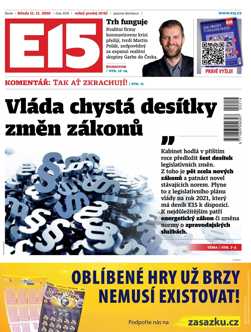 E-magazín e15 - 11.11.2020 - CZECH NEWS CENTER a. s.