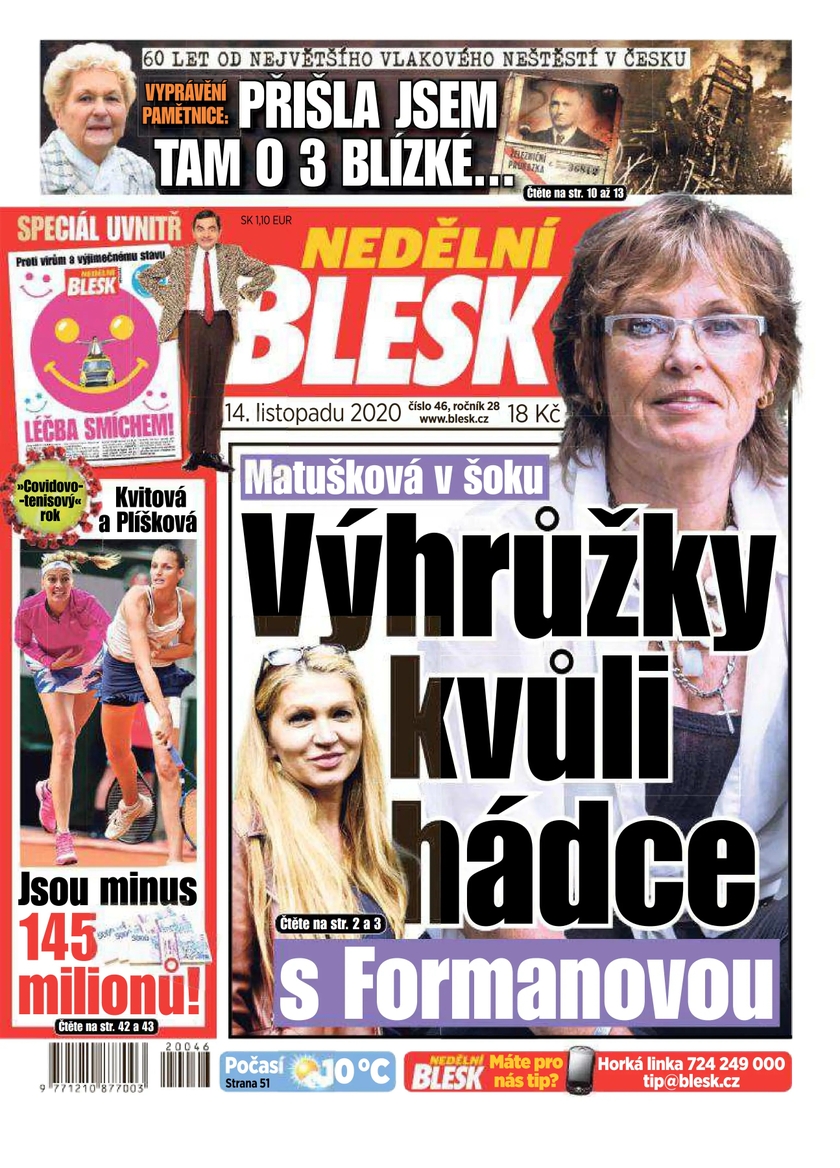 E-magazín NEDĚLNÍ BLESK - 46/2020 - CZECH NEWS CENTER a. s.