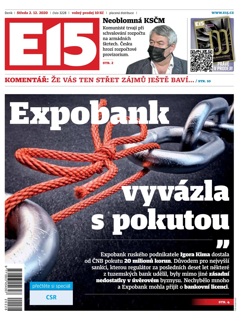 E-magazín e15 - 2.12.2020 - CZECH NEWS CENTER a. s.