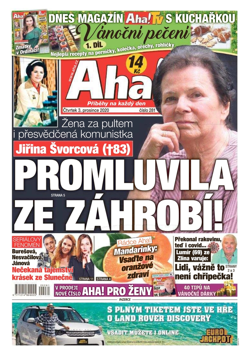 E-magazín Aha! - 3.12.2020 - CZECH NEWS CENTER a. s.