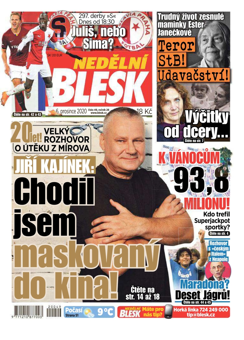E-magazín NEDĚLNÍ BLESK - 49/2020 - CZECH NEWS CENTER a. s.