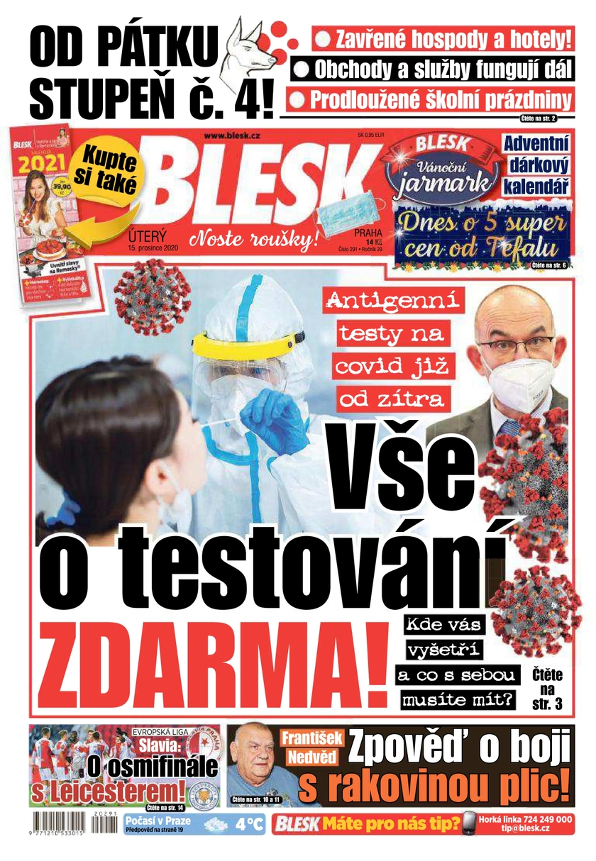 E-magazín BLESK - 15.12.2020 - CZECH NEWS CENTER a. s.