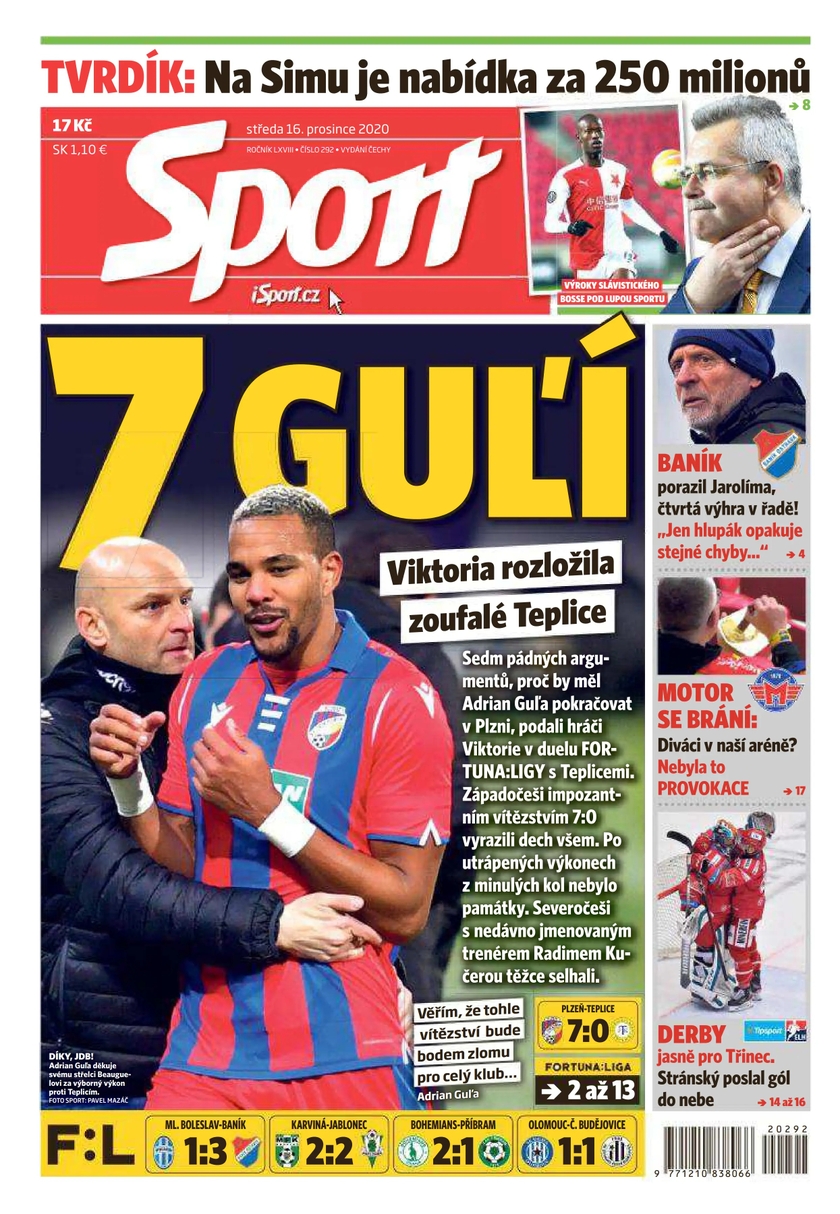 E-magazín Sport - 16.12.2020 - CZECH NEWS CENTER a. s.